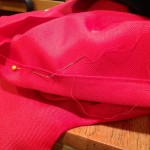 Blind stitch hem.