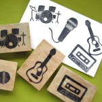 rock and roll rubber stamps