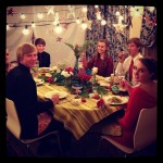 seated for dinner