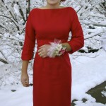 red vintage dress