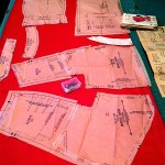 Laying out the pattern pieces.