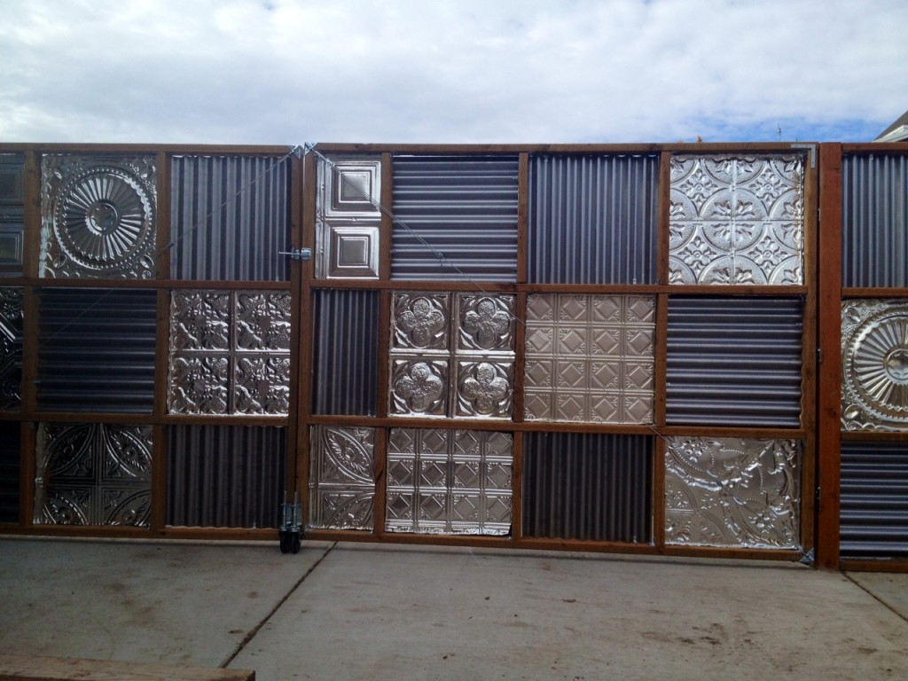 corrugated metal fences