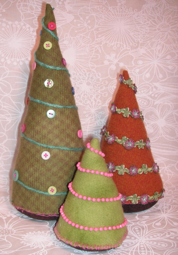 wool Christmas trees