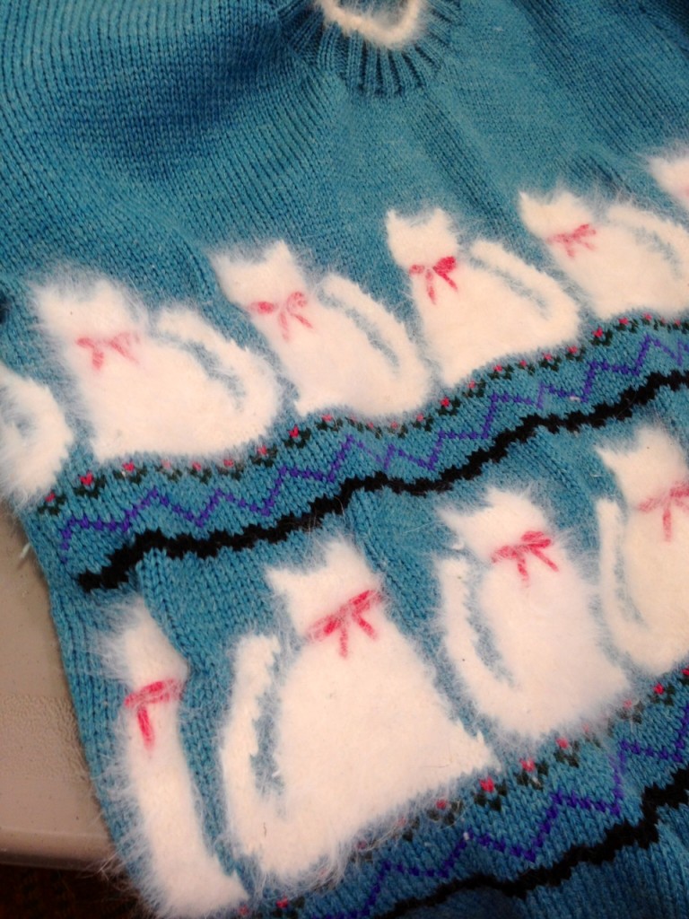 fuzzy cat sweater