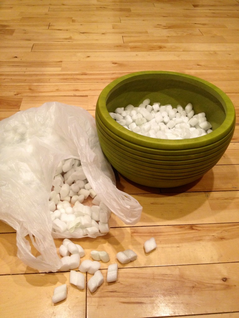 packing peanuts in planters