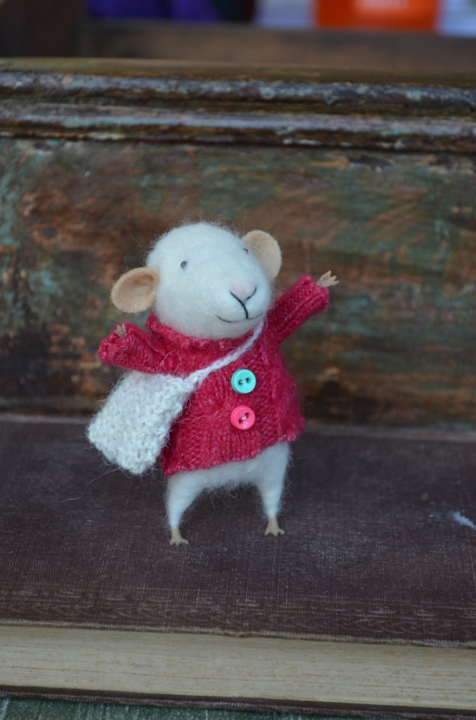mouse in sweater