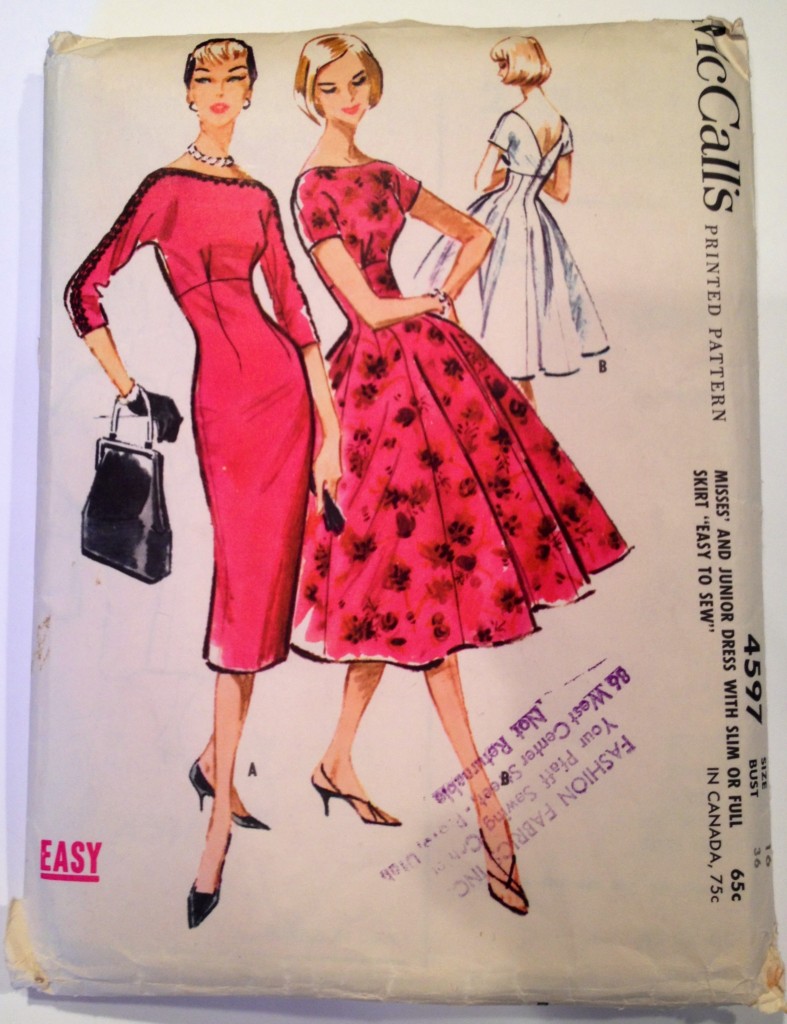 1958 McCalls dress pattern