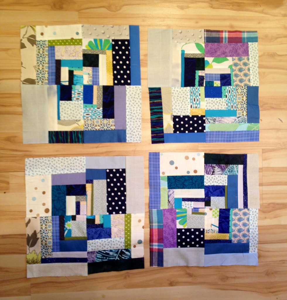 abstract quartered quilt blocks