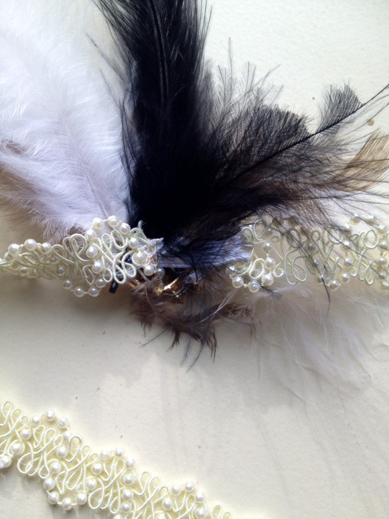 20's headband with feather