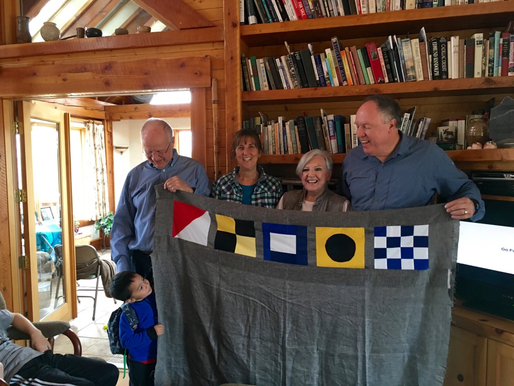 nautical flag quilt with tribal elders