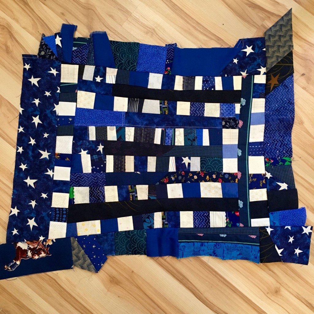 american flag quilt, making the stars